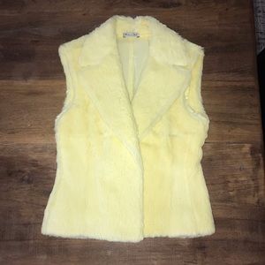 Gianni Versace Yellow Mink Vest